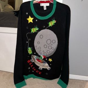 Alien Ugly Christmas Sweater Size XL